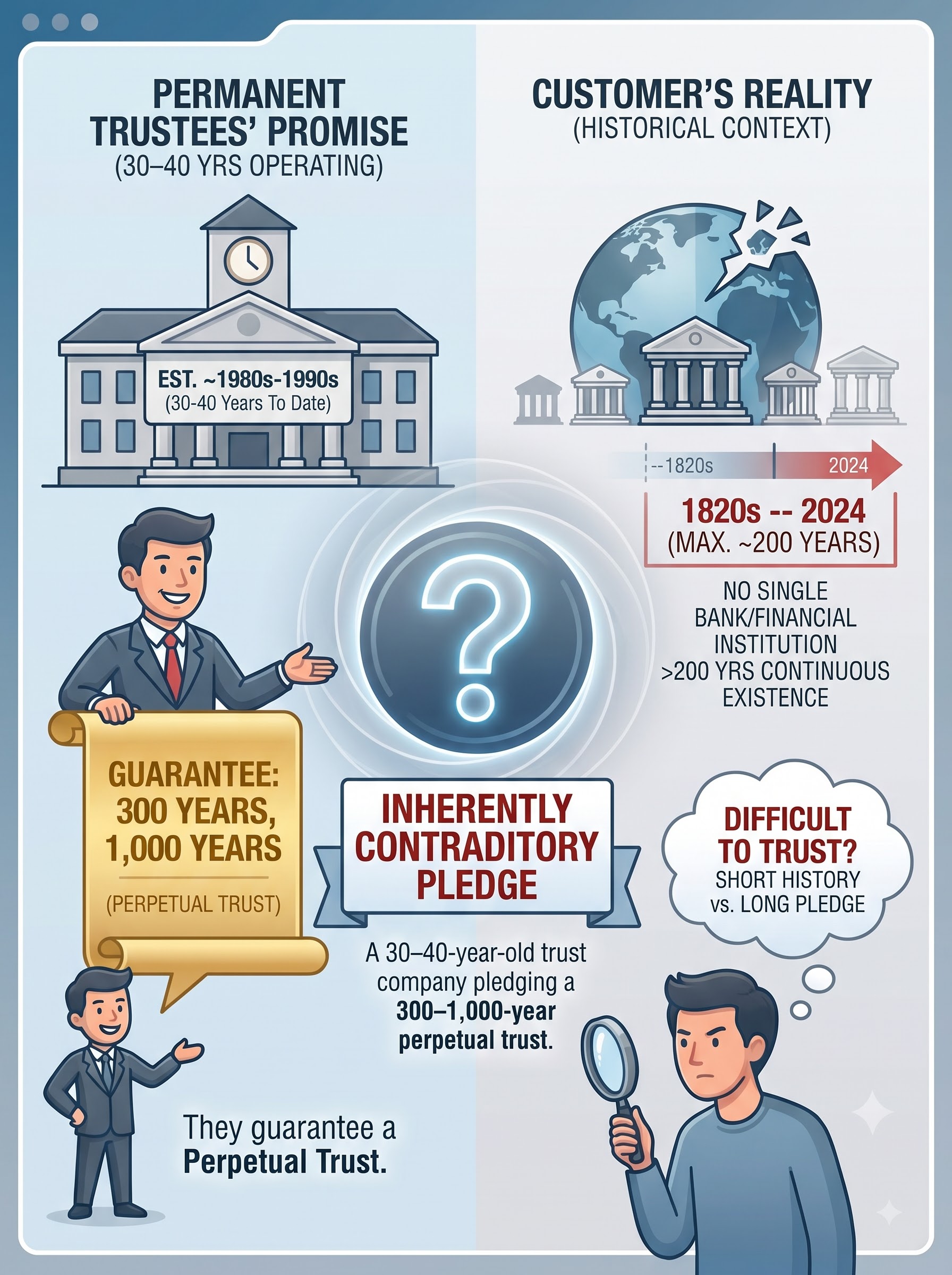 Trust company guarantees lack